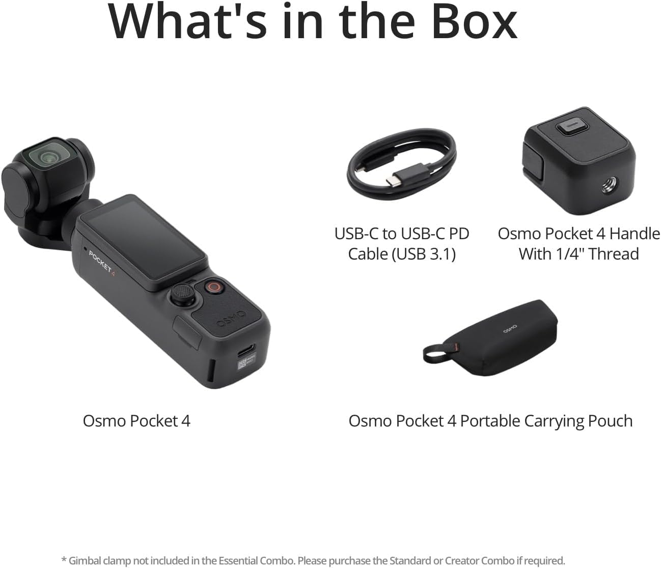 DJI Osmo Pocket 4 Gimbal Camera 4K AI Vlogging Camera