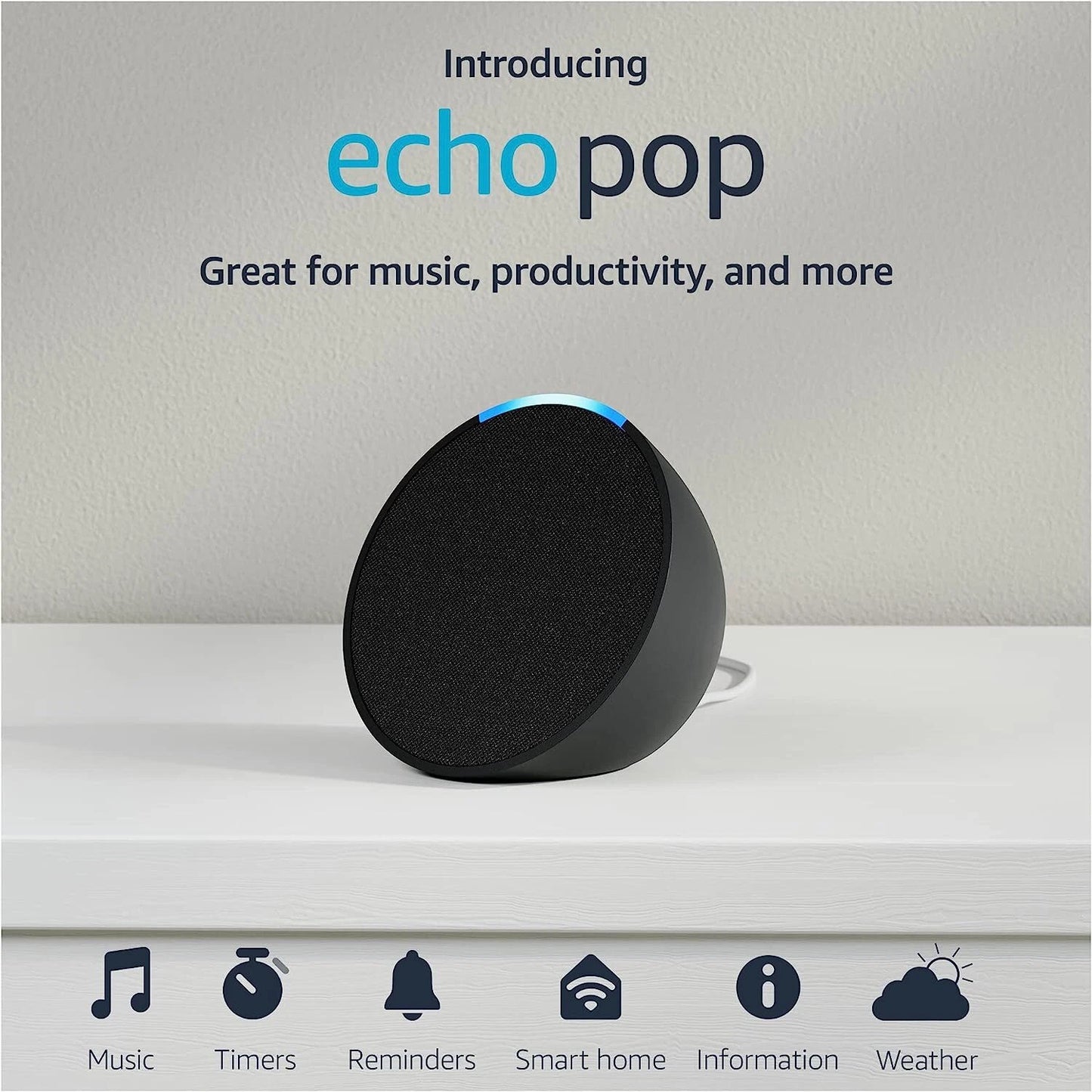 Echo Pop Smart Speaker with Alexa for Smart Home