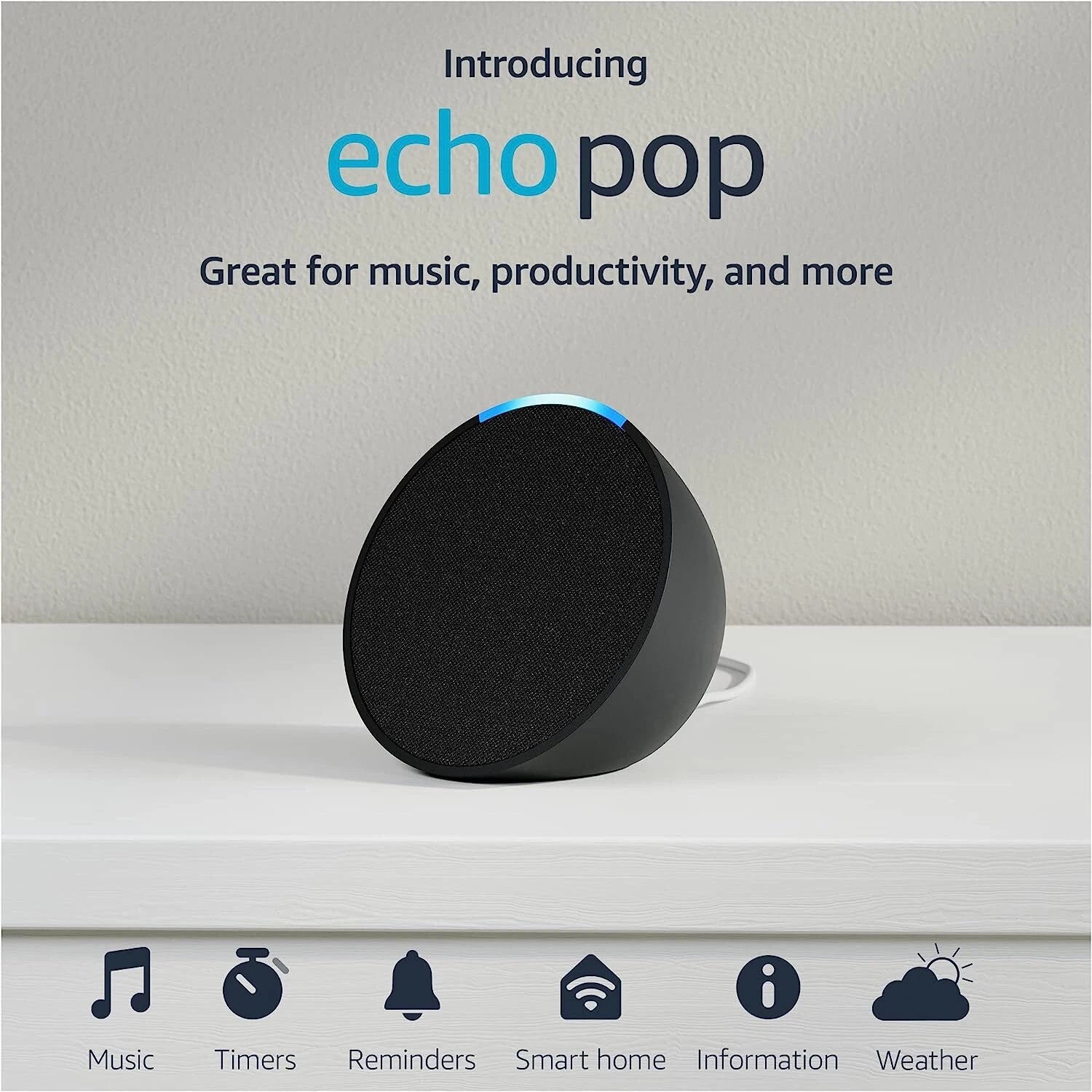 Echo Pop Smart Speaker with Alexa for Smart Home