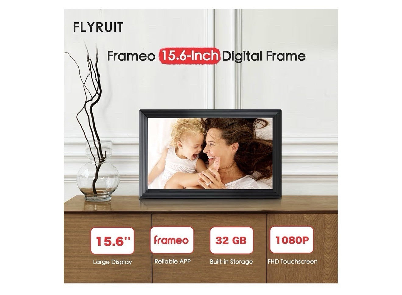 Frameo 15.6 Inch Large Digital Photo Frame WiFi Display