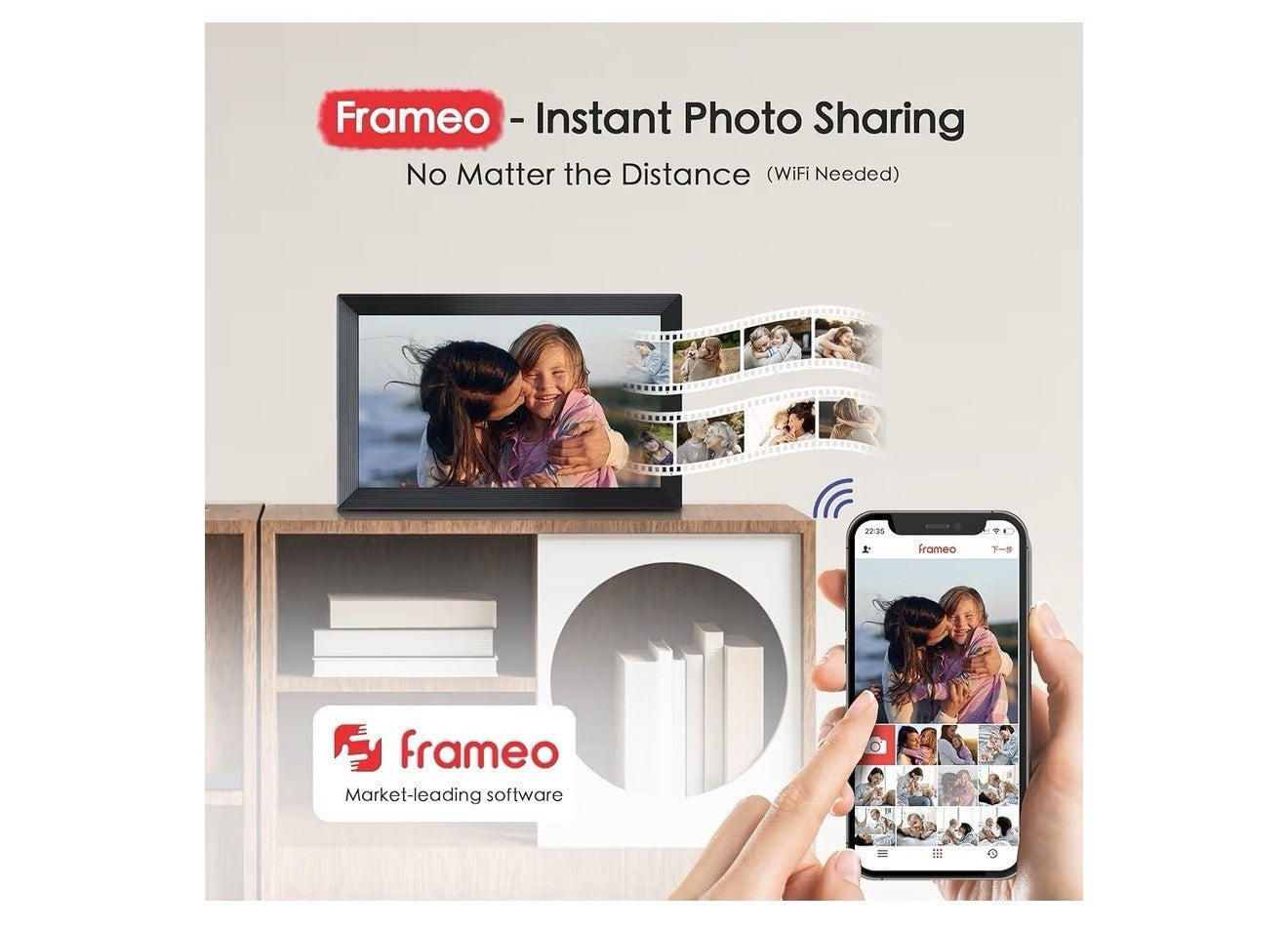 Frameo 15.6 Inch Large Digital Photo Frame WiFi Display