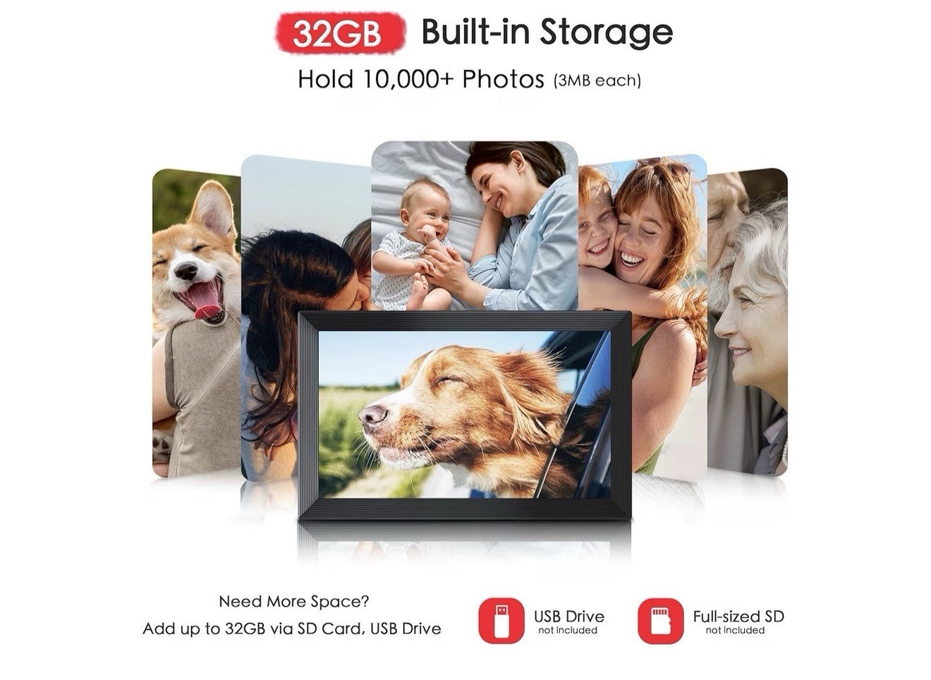 Frameo 15.6 Inch Large Digital Photo Frame WiFi Display