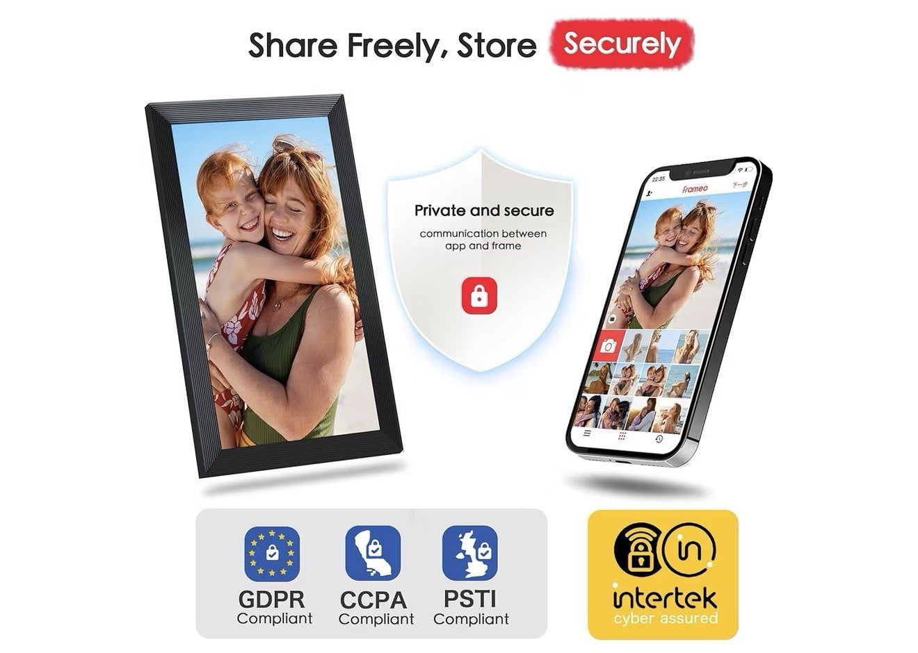 Frameo 15.6 Inch Large Digital Photo Frame WiFi Display