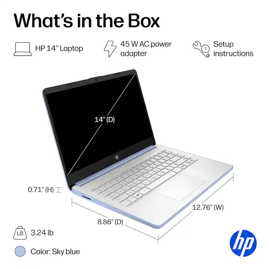 HP 14 Intel N150 Laptop | Fast Everyday Computing