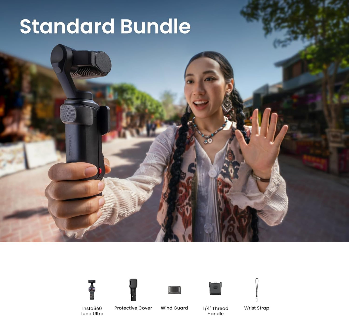 Insta360 Luna Ultra 8K Gimbal Camera – AI Stabilized 8K Video Creator