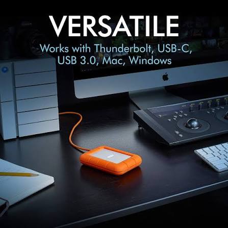 LaCie Rugged 2TB Portable External Drive for Secure High-Speed Storage