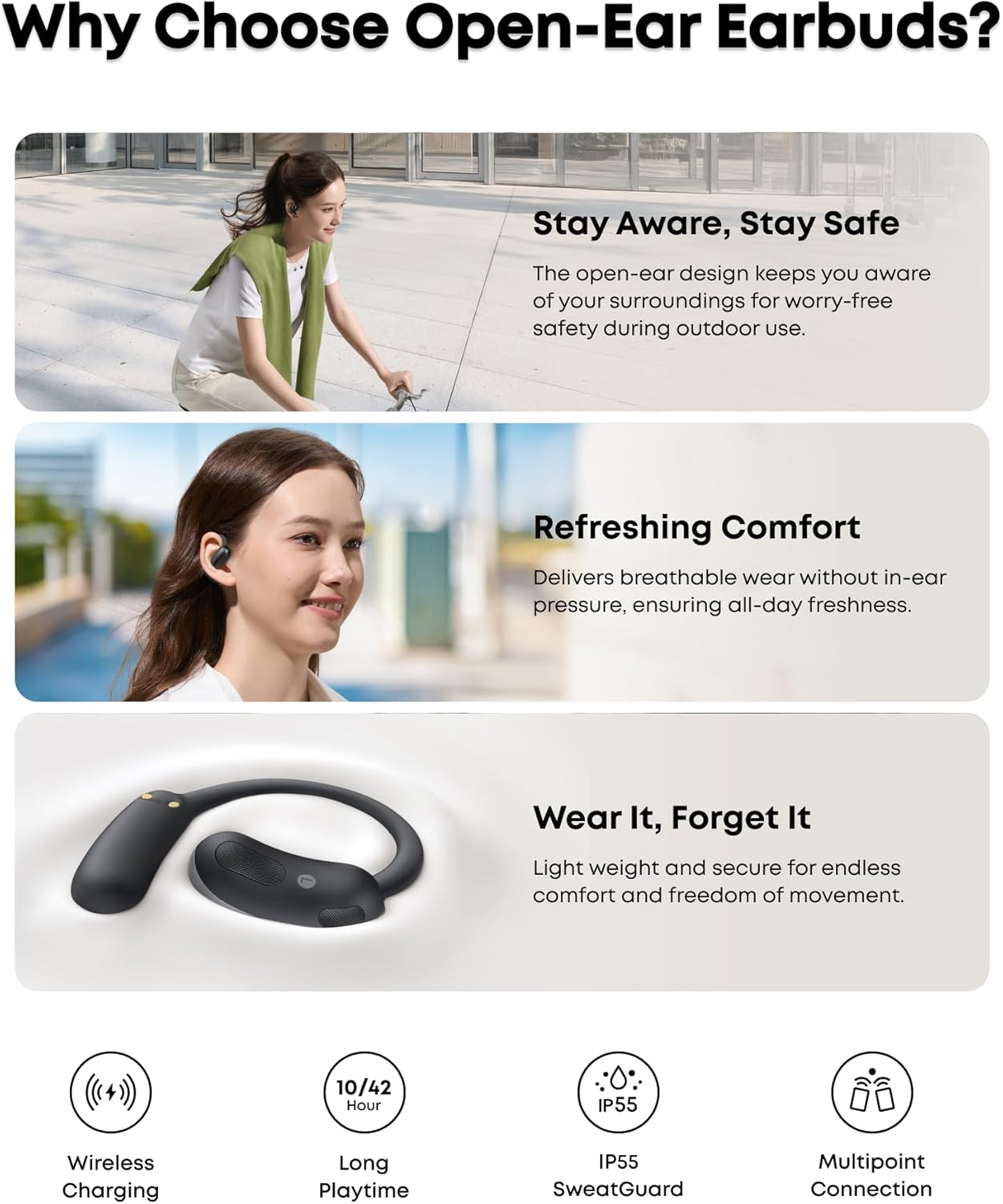 Soundcore AeroFit 2 Translation Earbuds for Travel & Communication