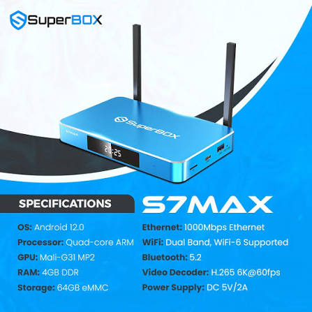 SuperBox S7 Max 6K TV Streaming Box