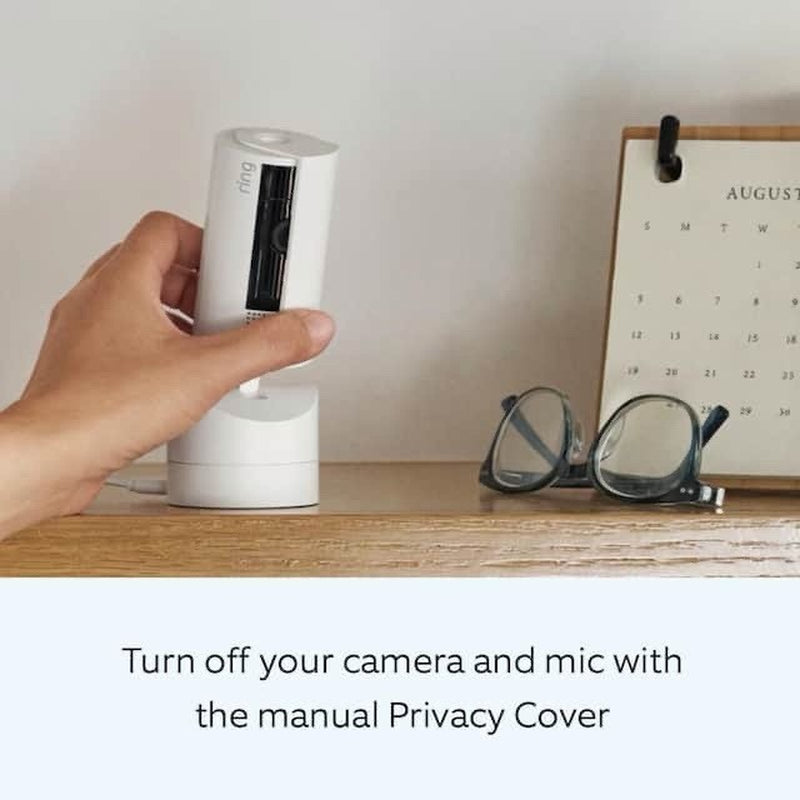 Ring Pan-Tilt Indoor Cam (Newest Model) 1080P, Wifi 360° Pan,Two-Way Talk, White