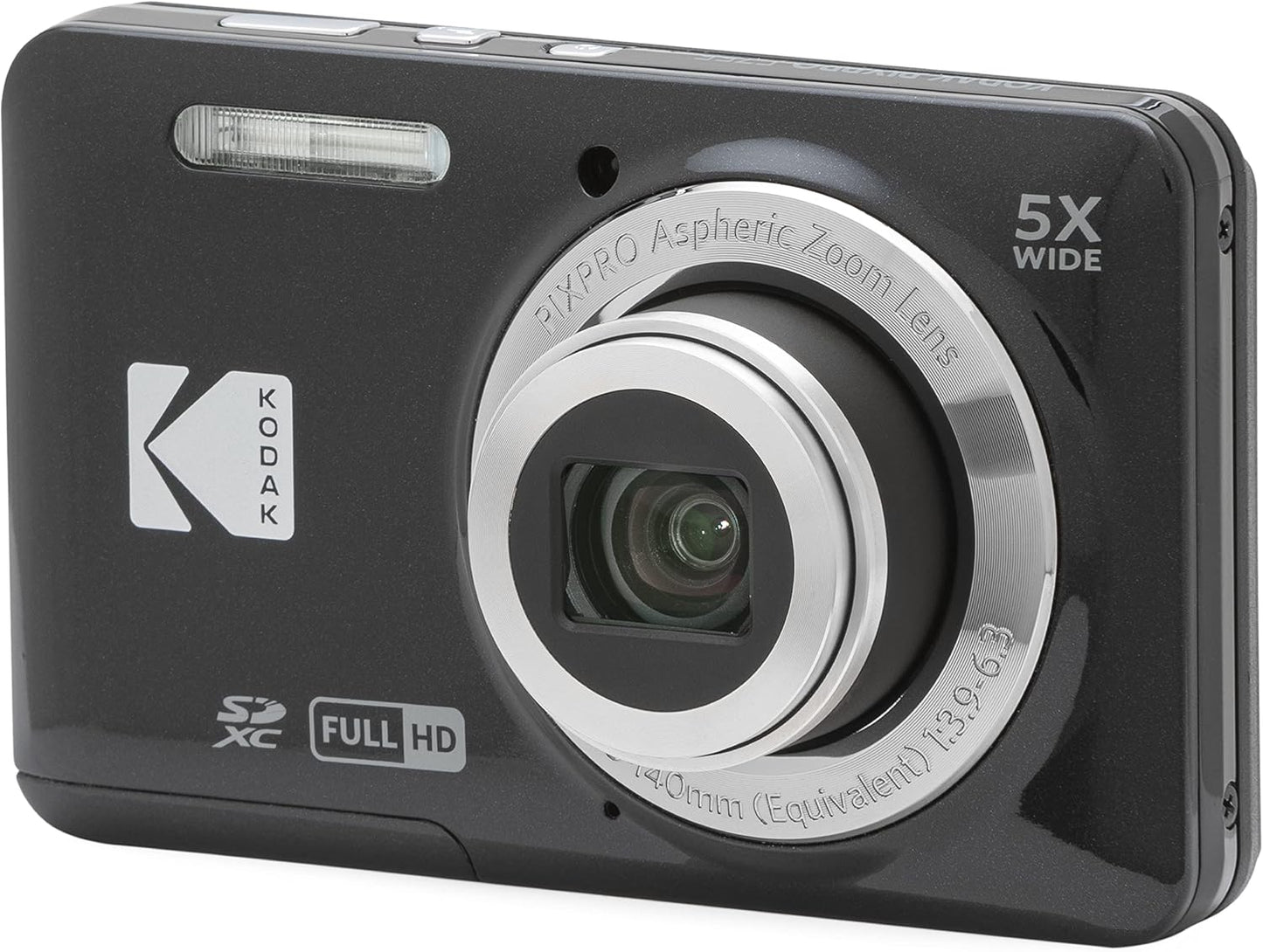 KODAK PIXPRO FZ55-BK 16MP Digital Camera - 5X Optical Zoom - 2.7" LCD Screen