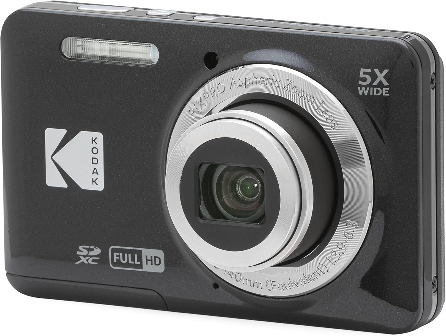 KODAK PIXPRO FZ55-BK 16MP Digital Camera - 5X Optical Zoom - 2.7" LCD Screen