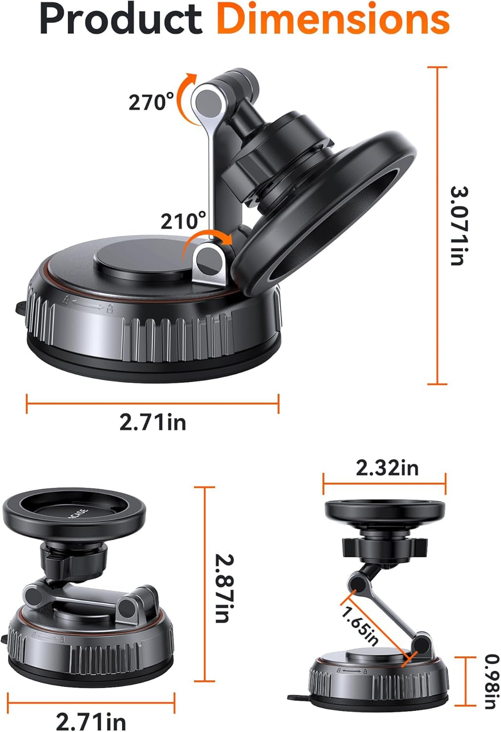 Miracase Magnetic Phone Holder for Secure Hands-Free Driving