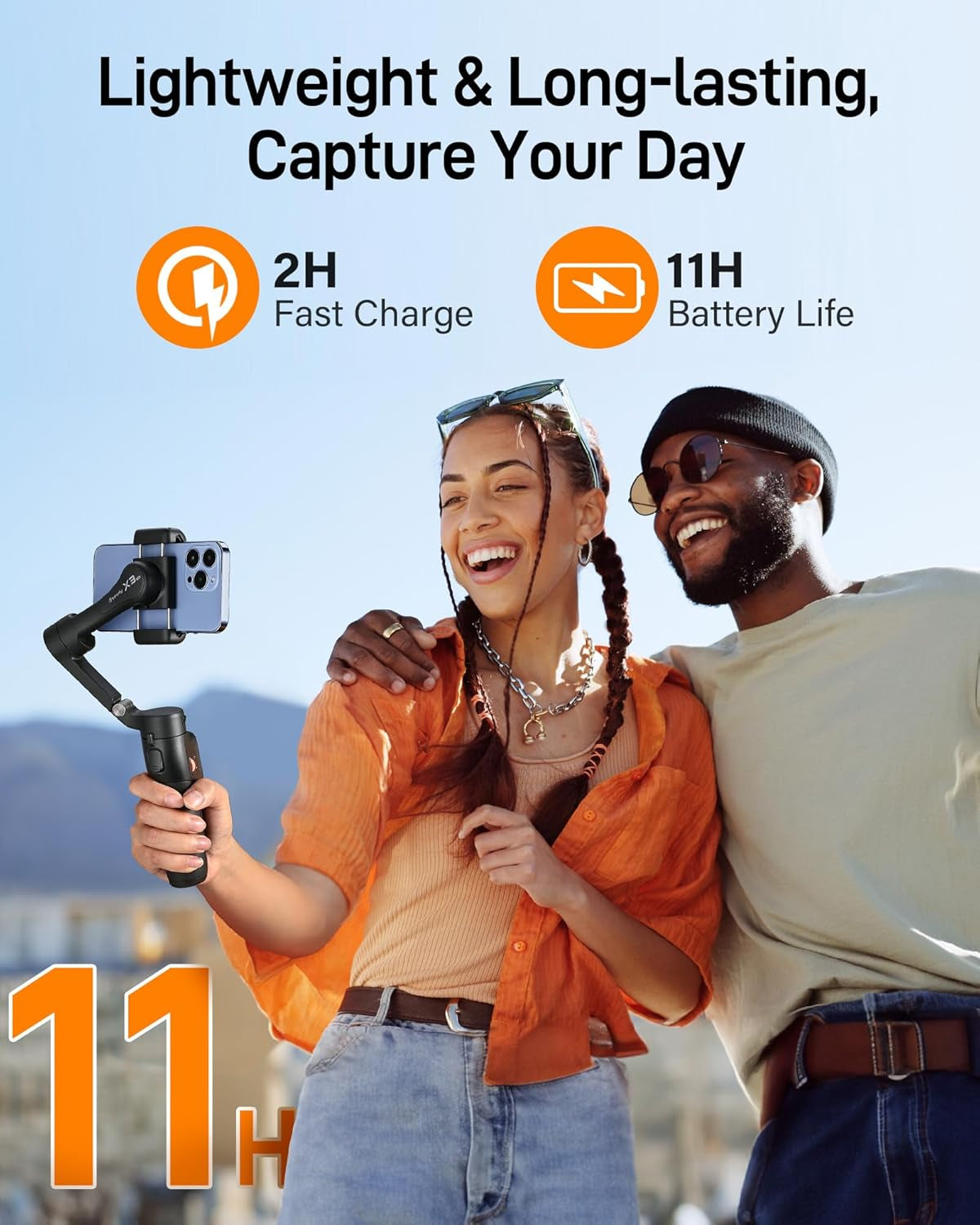 Hohem Isteady X3 SE Gimbal Phone Stabilizer with Detachable Remote Control - Foldable 3-Axis - Ideal for Travel Vlogging
