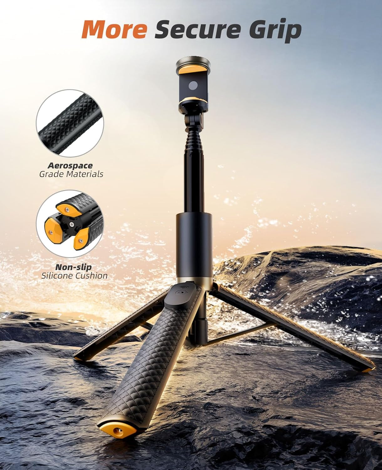 Vimose Phone Tripod & Selfie Stick with Remote for Video Recording Vlog - Extendable Tripod Stand 