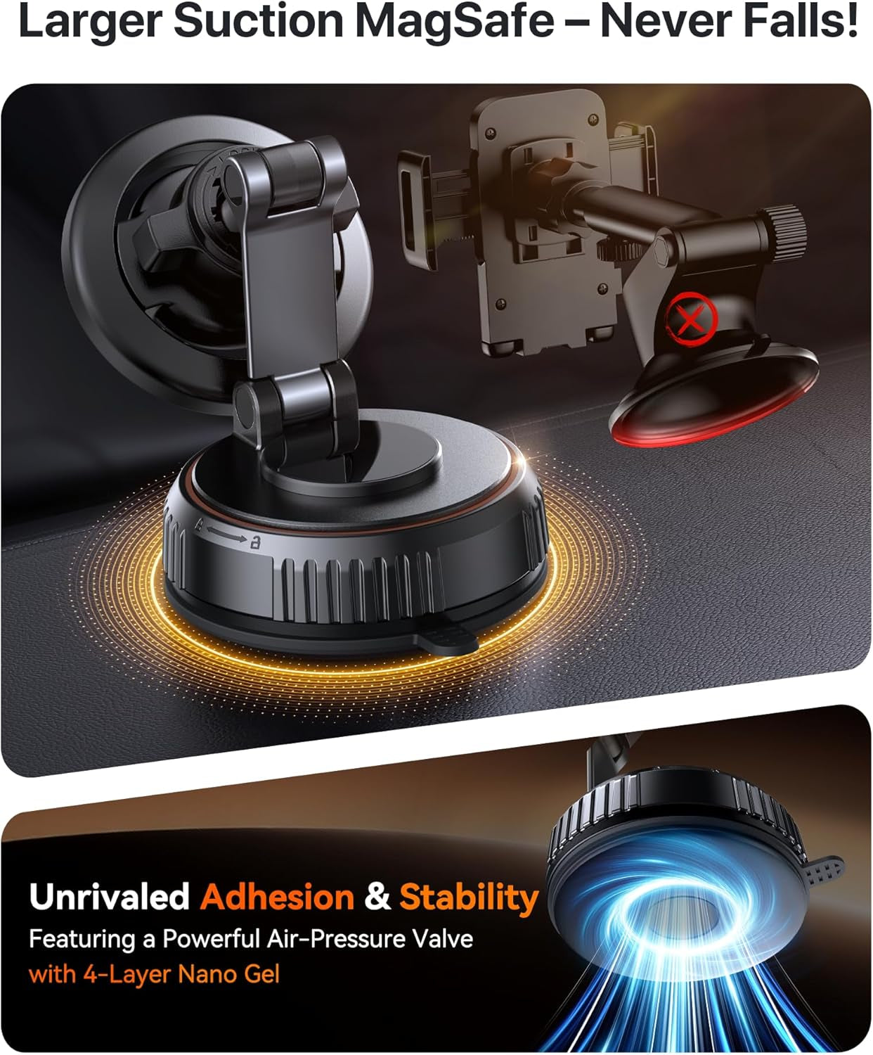Miracase Magnetic Phone Holder for Secure Hands-Free Driving