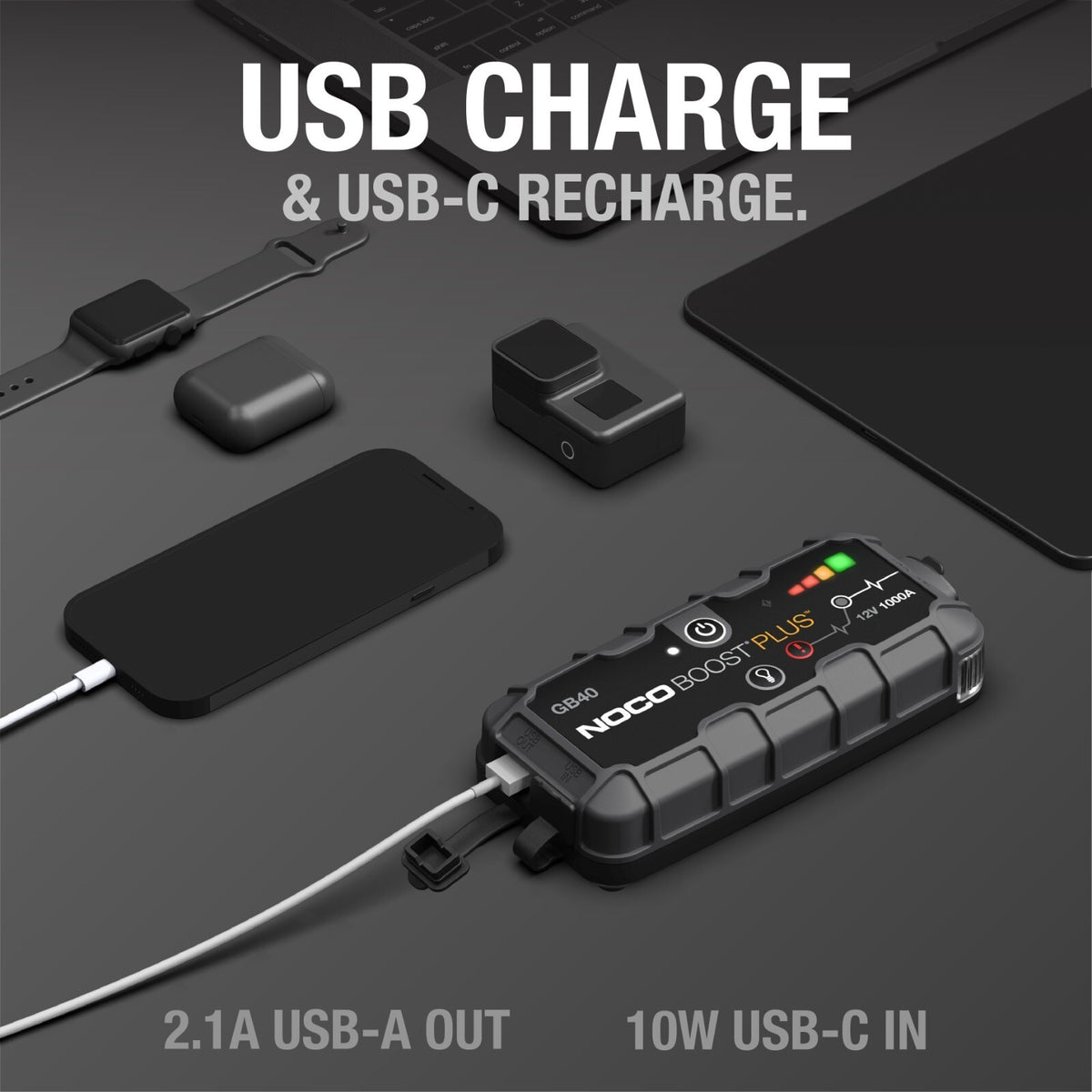 NOCO Boost Plus GB40: 1000A UltraSafe Portable Lithium Jump Starter